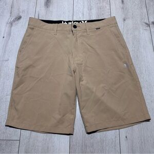 Hurley Men's Size 32 Khaki Flat Front Surf  beachwear shorts